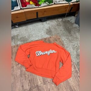Wrangler Women's Bold Orange Crew Neck Sweater